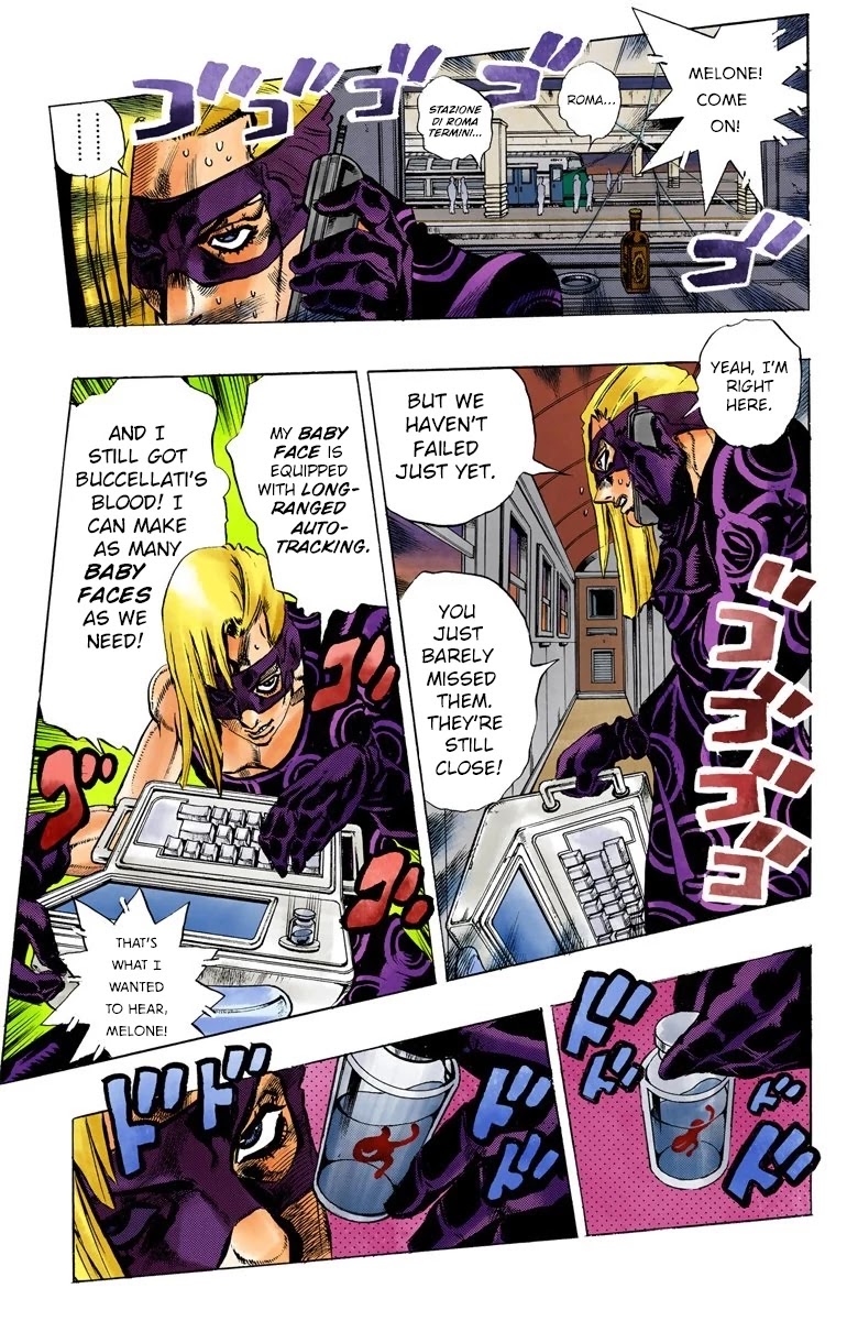 JoJo's Bizarre Adventure Part 5 - Vento Aureo (Official Colored) Chapter 68 page 7 - Chapter 68: Head to Venezia!