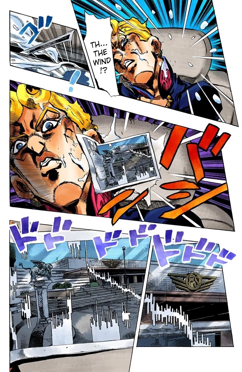 JoJo's Bizarre Adventure Part 5 - Vento Aureo (Official Colored) Chapter 69 page 18 - Chapter 69: Stazione di Venezia Santa Lucia - Get the OA-Disc!