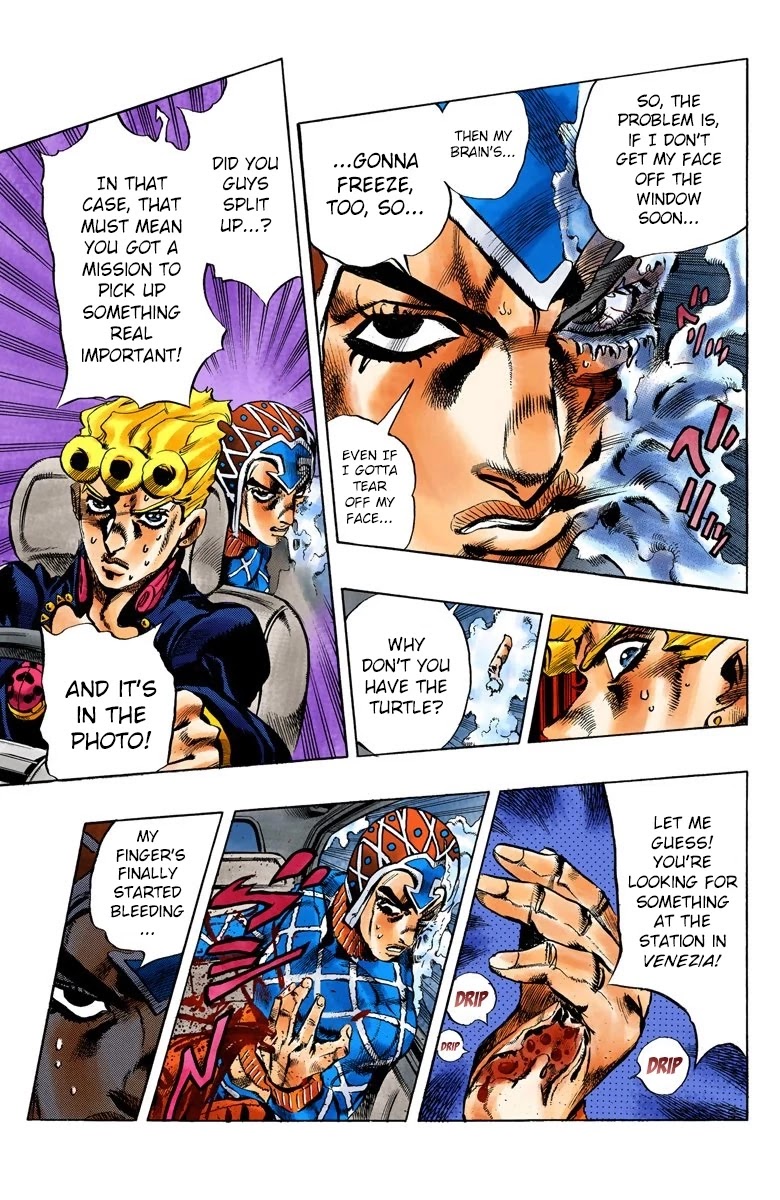 JoJo's Bizarre Adventure Part 5 - Vento Aureo (Official Colored) Chapter 69 page 21 - Chapter 69: Stazione di Venezia Santa Lucia - Get the OA-Disc!