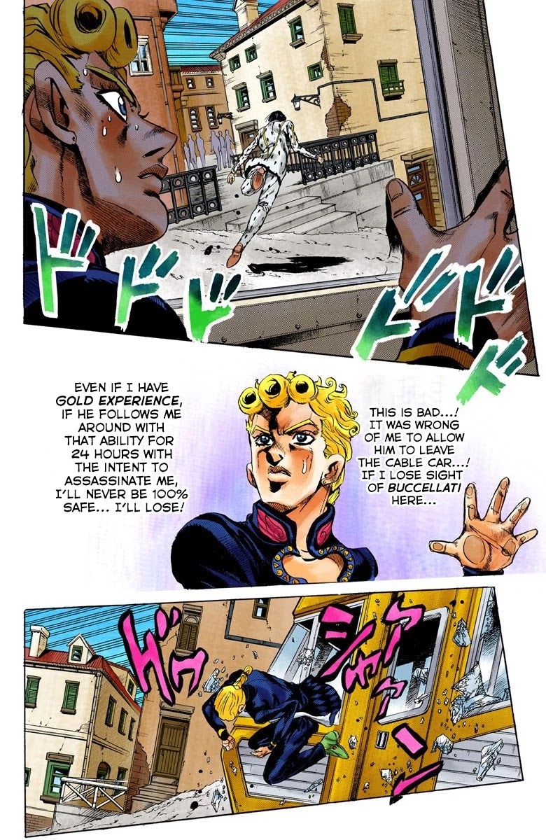 JoJo's Bizarre Adventure Part 5 - Vento Aureo (Official Colored) Chapter 7 page 13 - Chapter 7: Buccellati's Coming! Part 4