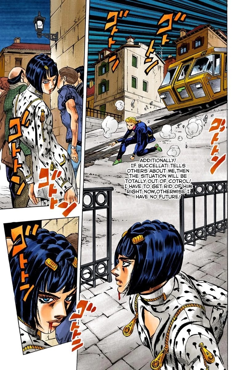JoJo's Bizarre Adventure Part 5 - Vento Aureo (Official Colored) Chapter 7 page 14 - Chapter 7: Buccellati's Coming! Part 4