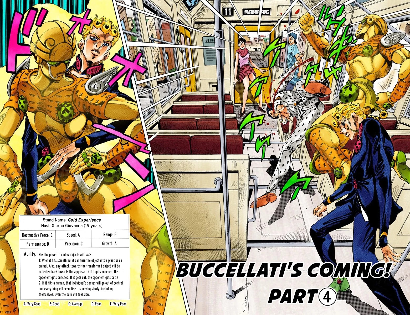 JoJo's Bizarre Adventure Part 5 - Vento Aureo (Official Colored) Chapter 7 page 4 - Chapter 7: Buccellati's Coming! Part 4