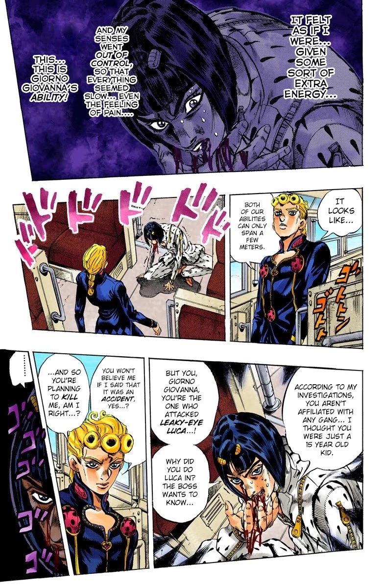 JoJo's Bizarre Adventure Part 5 - Vento Aureo (Official Colored) Chapter 7 page 6 - Chapter 7: Buccellati's Coming! Part 4