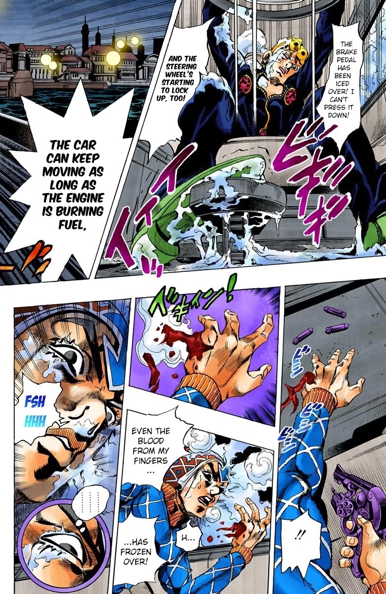 JoJo's Bizarre Adventure Part 5 - Vento Aureo (Official Colored) Chapter 70 page 10 - Chapter 70: White Album Part 1