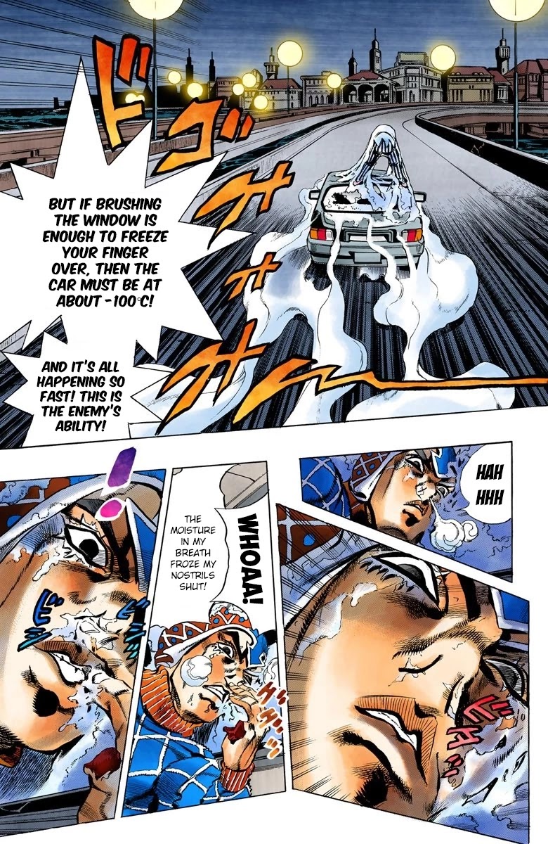 JoJo's Bizarre Adventure Part 5 - Vento Aureo (Official Colored) Chapter 70 page 11 - Chapter 70: White Album Part 1
