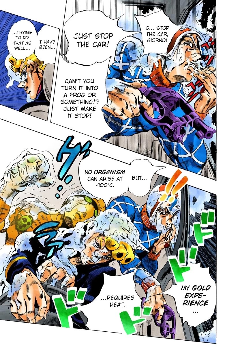 JoJo's Bizarre Adventure Part 5 - Vento Aureo (Official Colored) Chapter 70 page 13 - Chapter 70: White Album Part 1