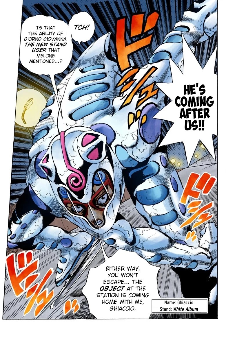 JoJo's Bizarre Adventure Part 5 - Vento Aureo (Official Colored) Chapter 70 page 19 - Chapter 70: White Album Part 1