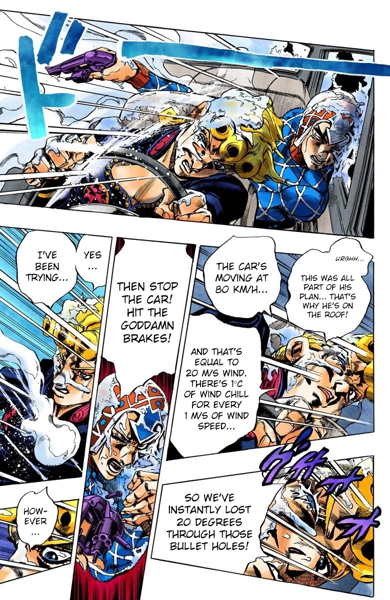 JoJo's Bizarre Adventure Part 5 - Vento Aureo (Official Colored) Chapter 70 page 9 - Chapter 70: White Album Part 1