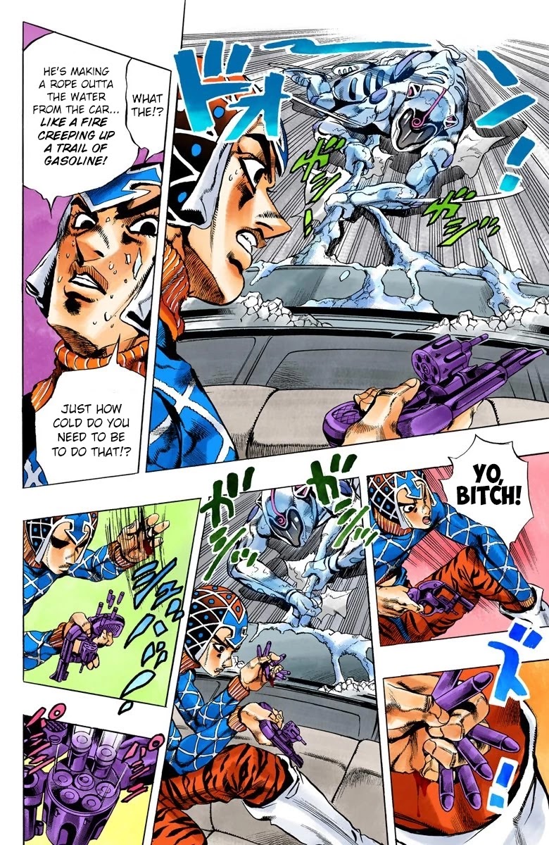 JoJo's Bizarre Adventure Part 5 - Vento Aureo (Official Colored) Chapter 71 page 10 - Chapter 71: White Album Part 2