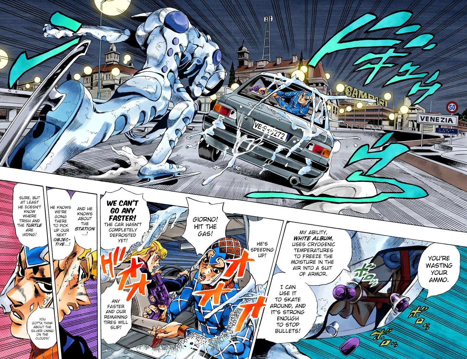 JoJo's Bizarre Adventure Part 5 - Vento Aureo (Official Colored) Chapter 71 page 3 - Chapter 71: White Album Part 2