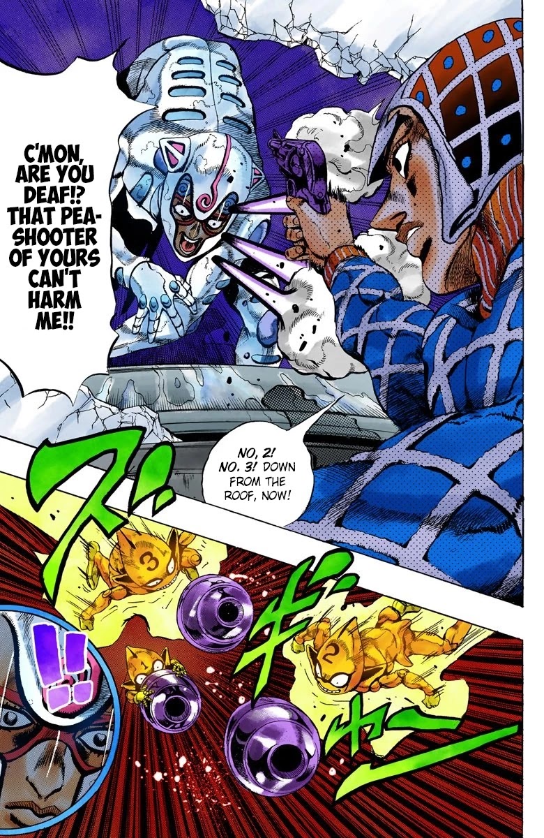 JoJo's Bizarre Adventure Part 5 - Vento Aureo (Official Colored) Chapter 71 page 5 - Chapter 71: White Album Part 2
