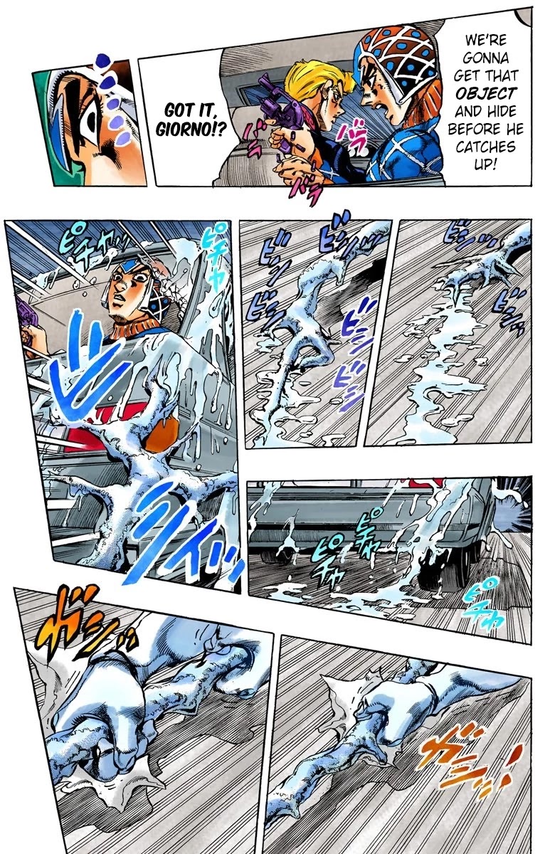 JoJo's Bizarre Adventure Part 5 - Vento Aureo (Official Colored) Chapter 71 page 9 - Chapter 71: White Album Part 2