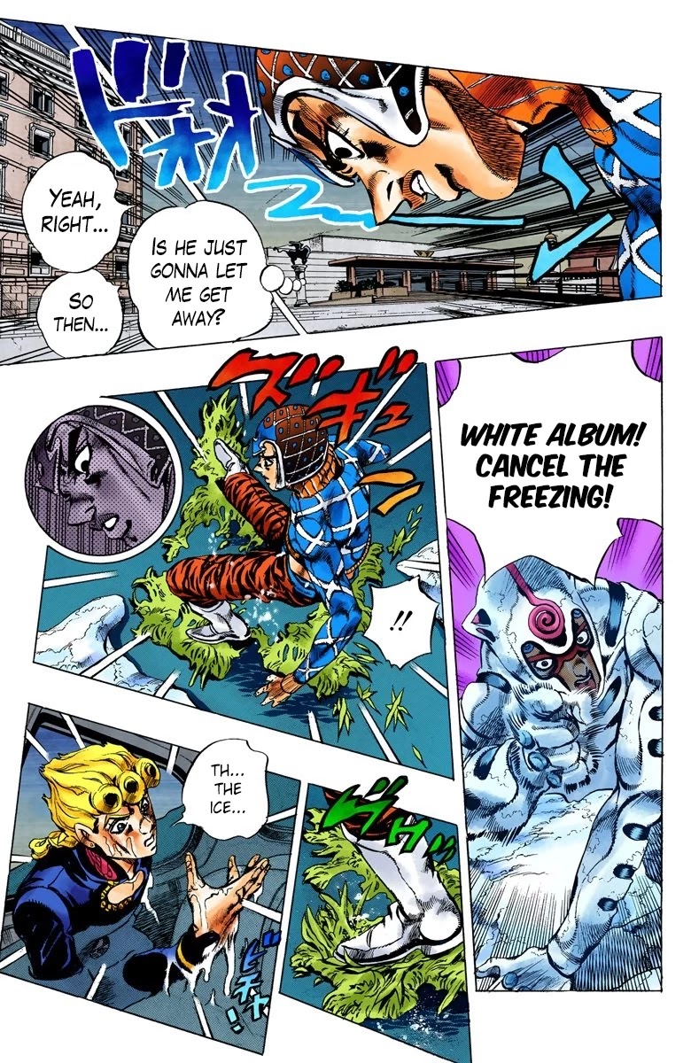 JoJo's Bizarre Adventure Part 5 - Vento Aureo (Official Colored) Chapter 72 page 16 - Chapter 72: White Album Part 3