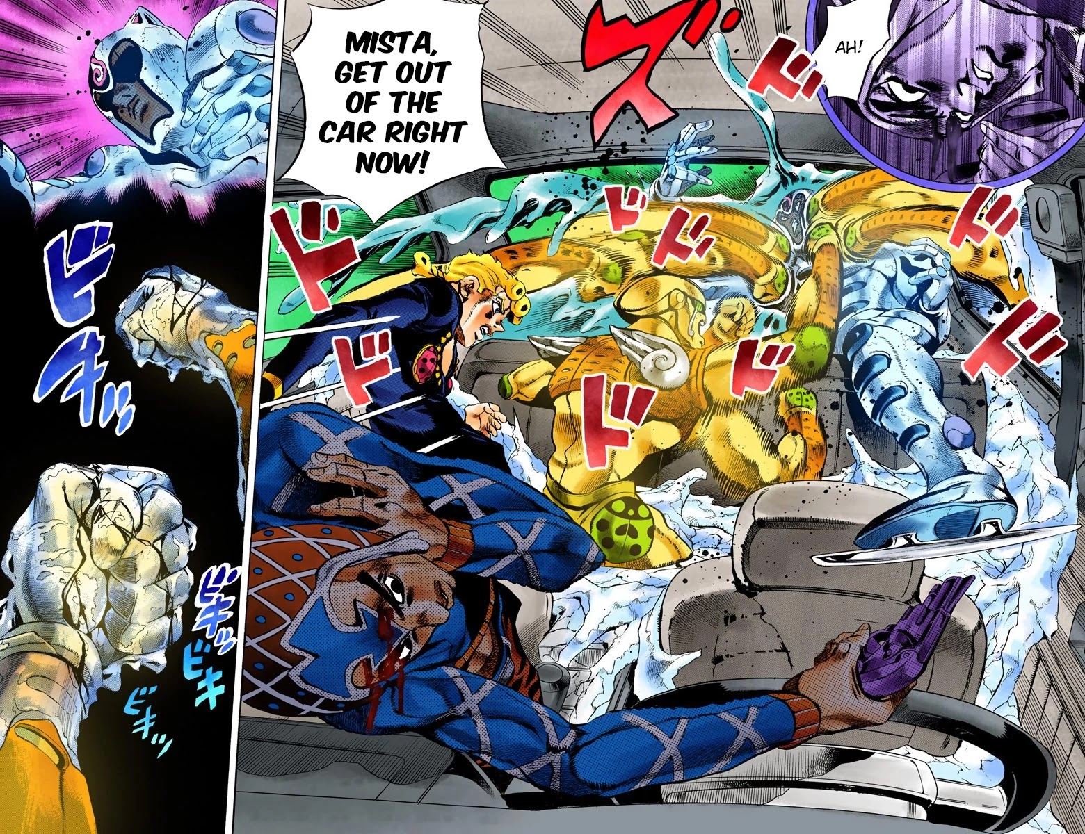 JoJo's Bizarre Adventure Part 5 - Vento Aureo (Official Colored) Chapter 72 page 5 - Chapter 72: White Album Part 3