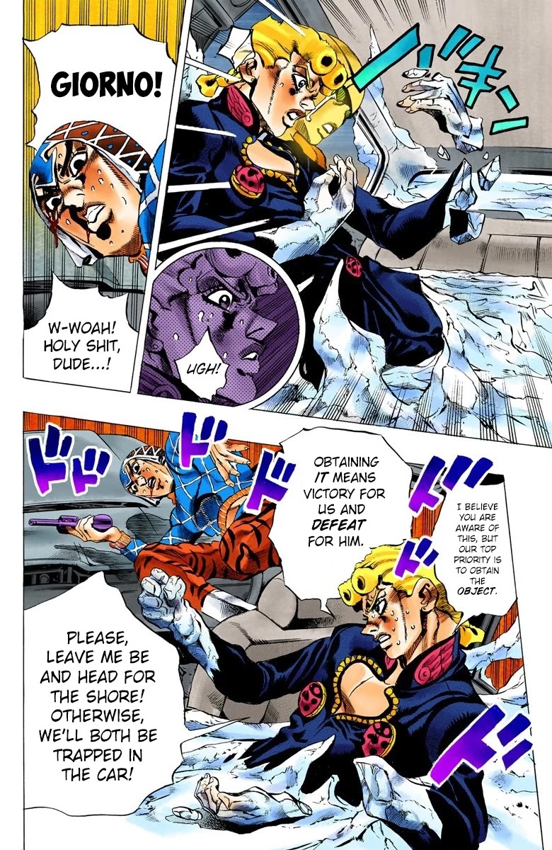 JoJo's Bizarre Adventure Part 5 - Vento Aureo (Official Colored) Chapter 72 page 6 - Chapter 72: White Album Part 3
