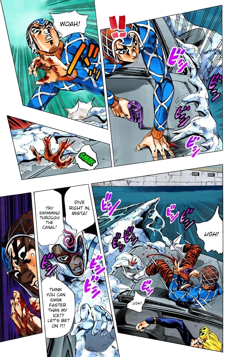 JoJo's Bizarre Adventure Part 5 - Vento Aureo (Official Colored) Chapter 72 page 9 - Chapter 72: White Album Part 3