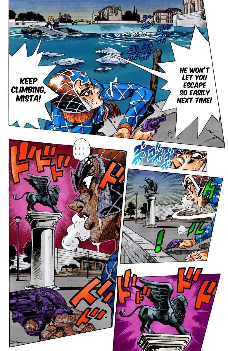 JoJo's Bizarre Adventure Part 5 - Vento Aureo (Official Colored) Chapter 73 page 14 - Chapter 73: White Album Part 4