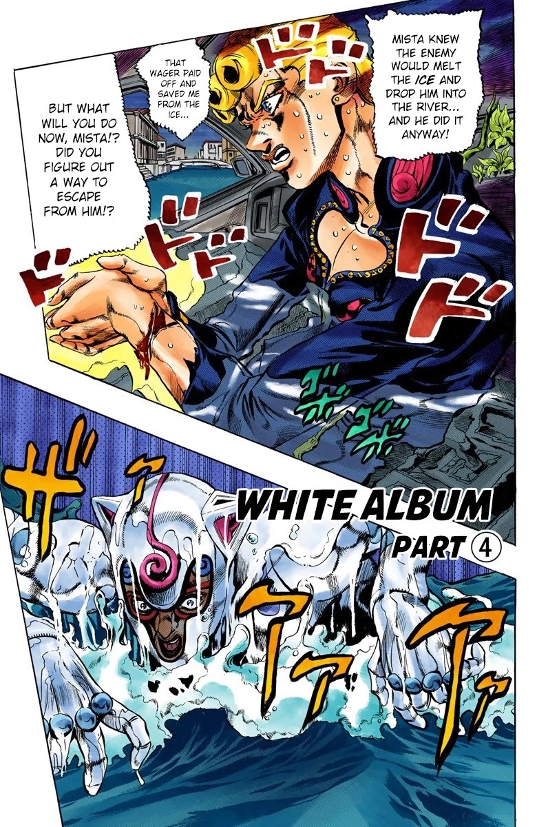 JoJo's Bizarre Adventure Part 5 - Vento Aureo (Official Colored) Chapter 73 page 2 - Chapter 73: White Album Part 4
