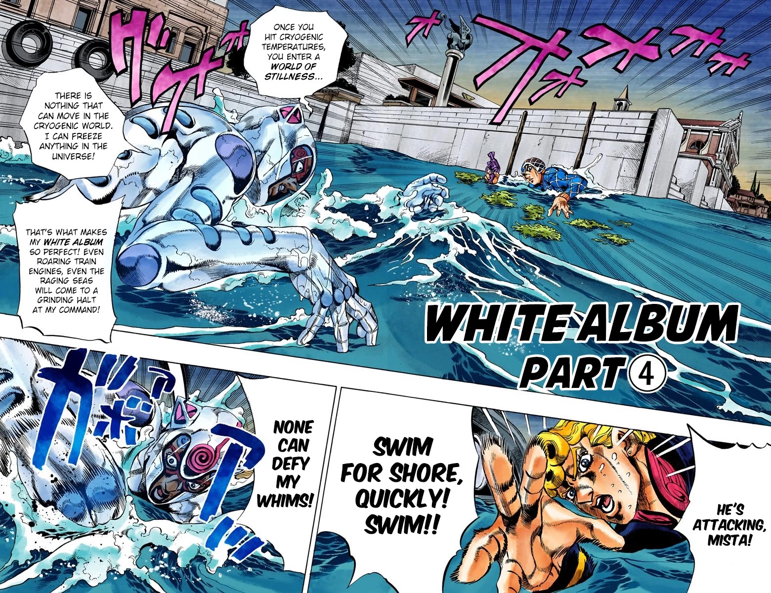 JoJo's Bizarre Adventure Part 5 - Vento Aureo (Official Colored) Chapter 73 page 3 - Chapter 73: White Album Part 4
