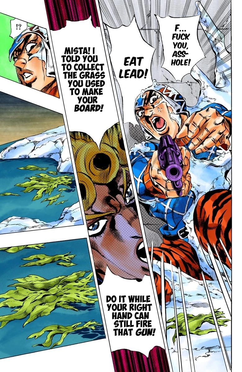 JoJo's Bizarre Adventure Part 5 - Vento Aureo (Official Colored) Chapter 73 page 8 - Chapter 73: White Album Part 4