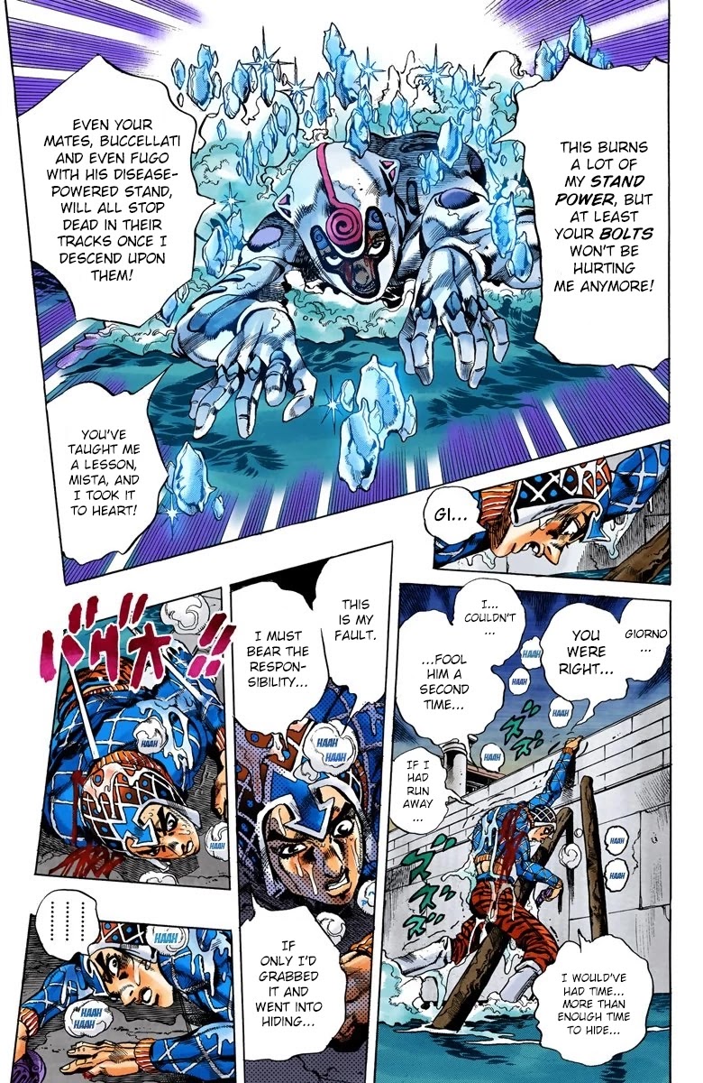 JoJo's Bizarre Adventure Part 5 - Vento Aureo (Official Colored) Chapter 74 page 16 - Chapter 74: White Album Part 5