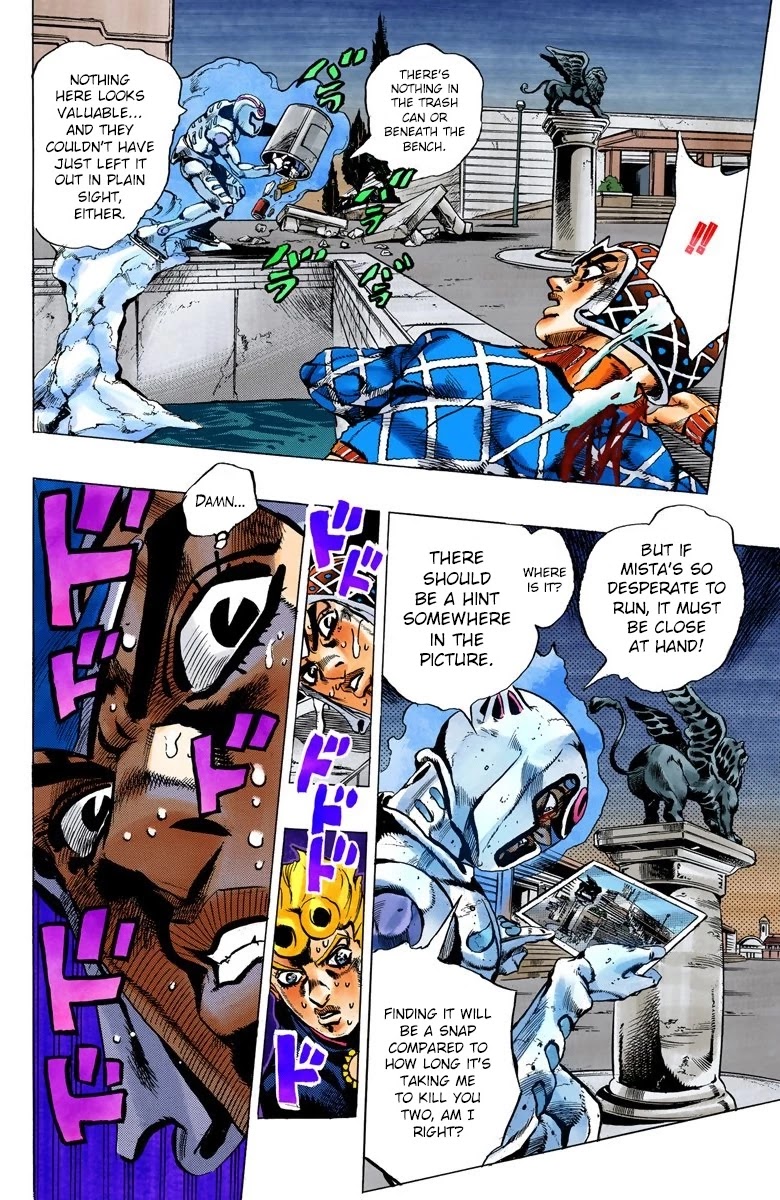 JoJo's Bizarre Adventure Part 5 - Vento Aureo (Official Colored) Chapter 74 page 17 - Chapter 74: White Album Part 5