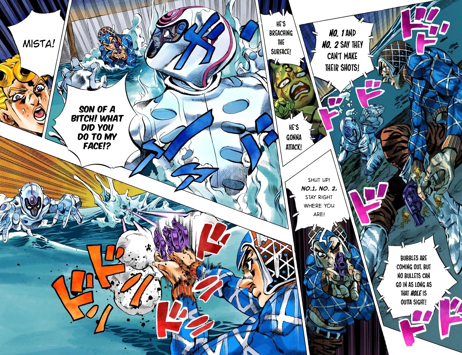 JoJo's Bizarre Adventure Part 5 - Vento Aureo (Official Colored) Chapter 74 page 7 - Chapter 74: White Album Part 5