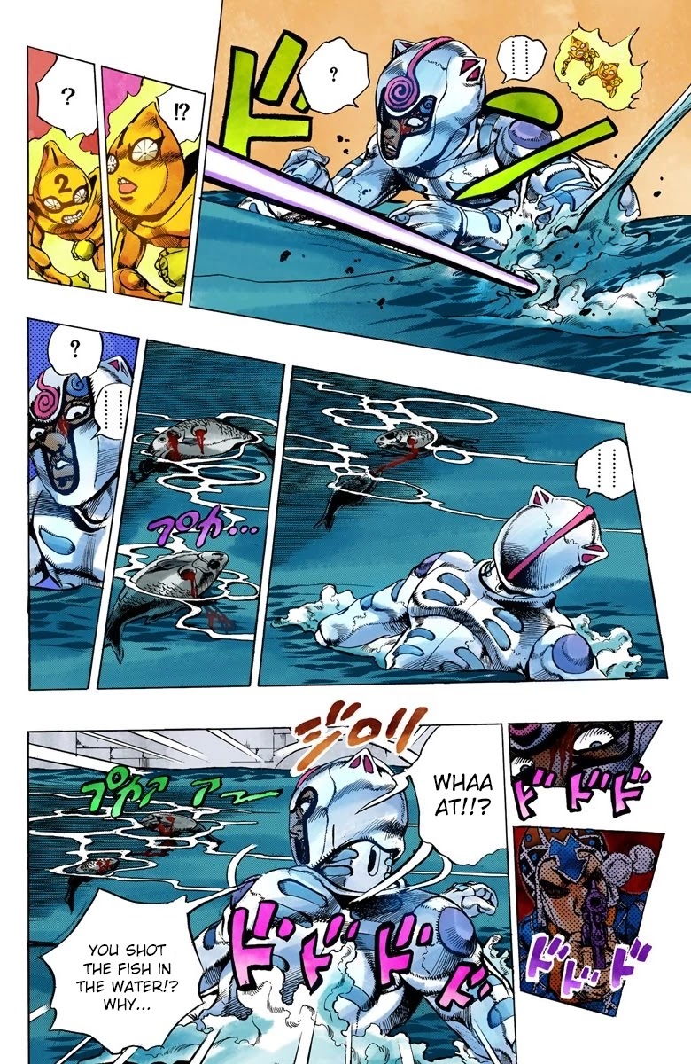JoJo's Bizarre Adventure Part 5 - Vento Aureo (Official Colored) Chapter 74 page 8 - Chapter 74: White Album Part 5
