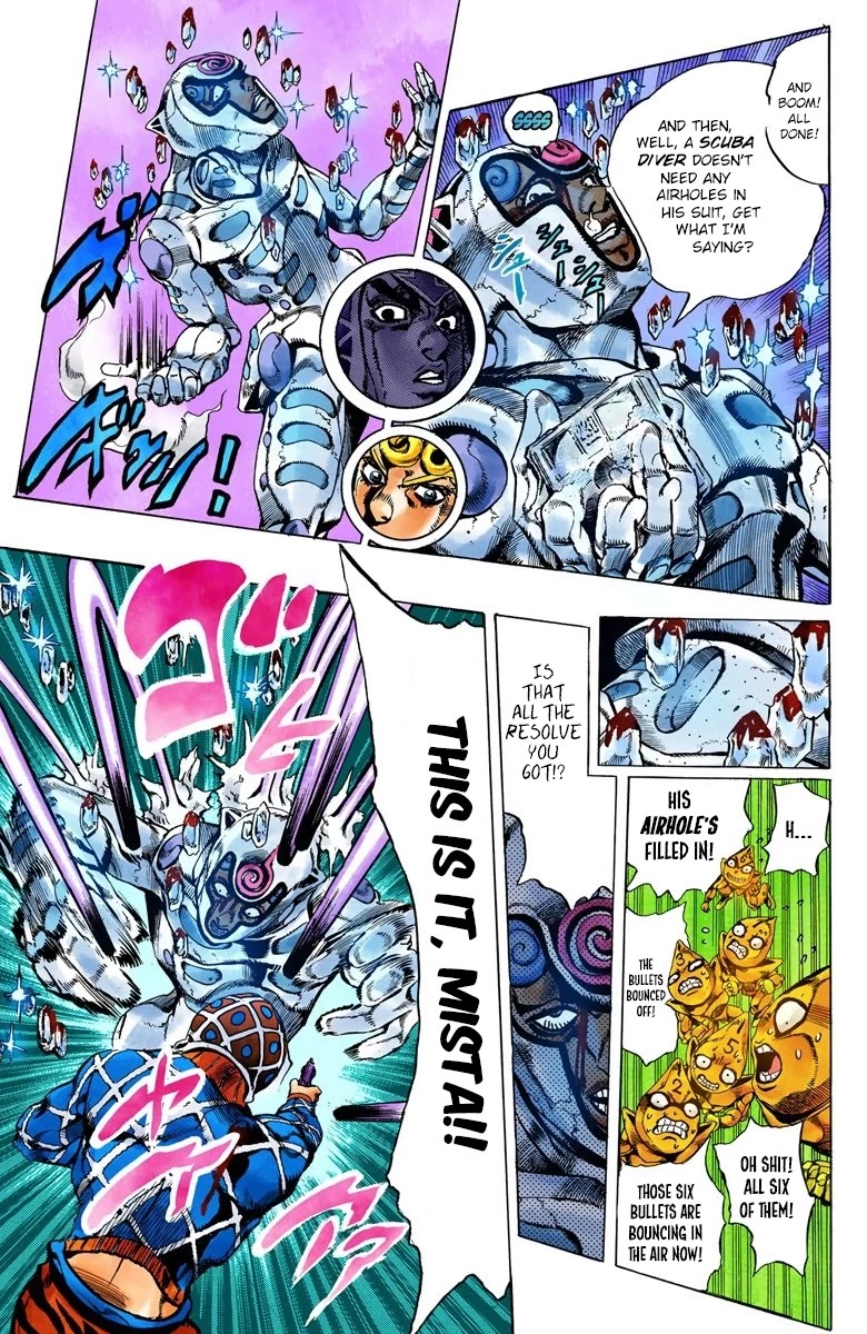 JoJo's Bizarre Adventure Part 5 - Vento Aureo (Official Colored) Chapter 75 page 15 - Chapter 75: White Album Part 6