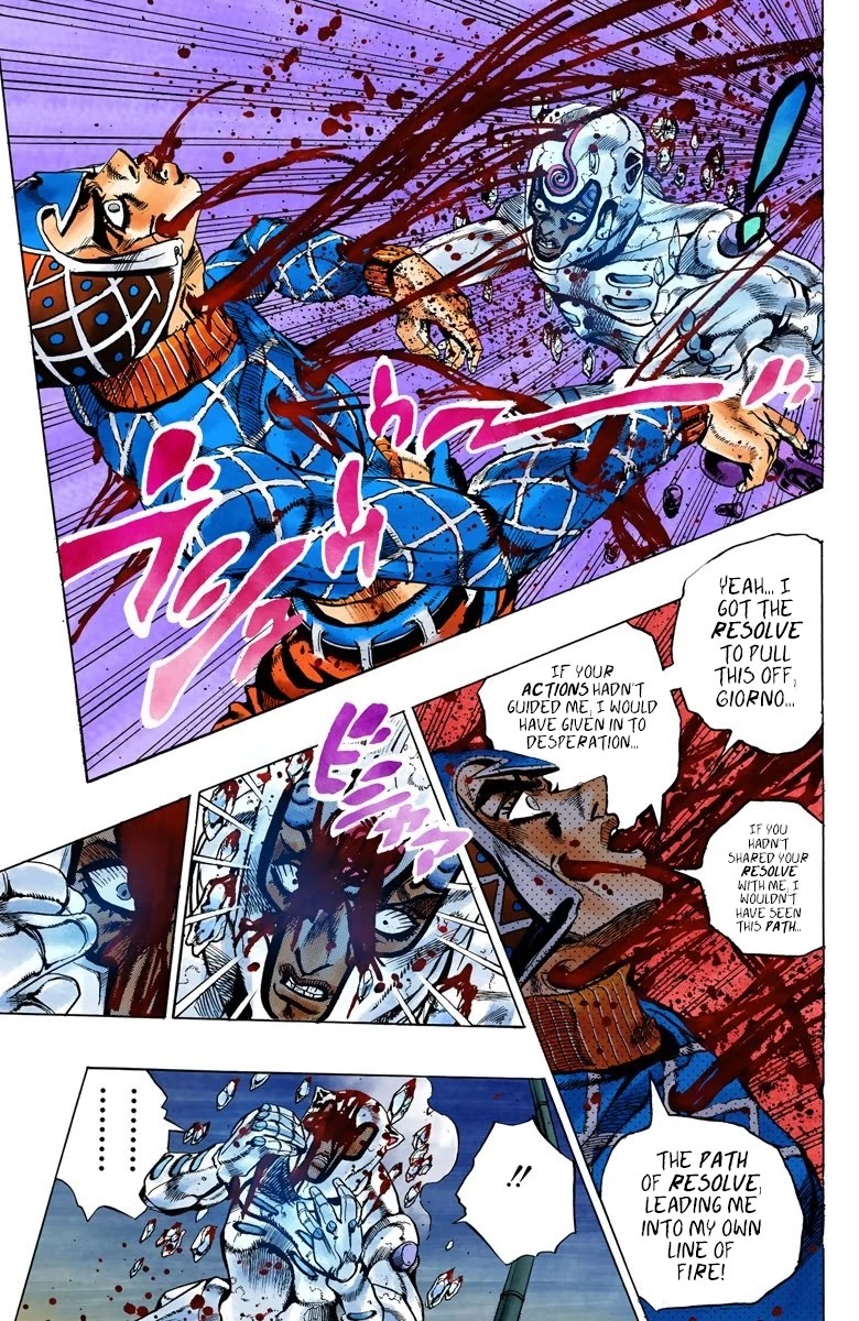 JoJo's Bizarre Adventure Part 5 - Vento Aureo (Official Colored) Chapter 75 page 17 - Chapter 75: White Album Part 6
