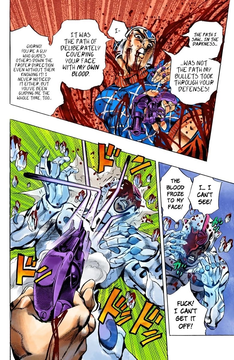 JoJo's Bizarre Adventure Part 5 - Vento Aureo (Official Colored) Chapter 75 page 18 - Chapter 75: White Album Part 6
