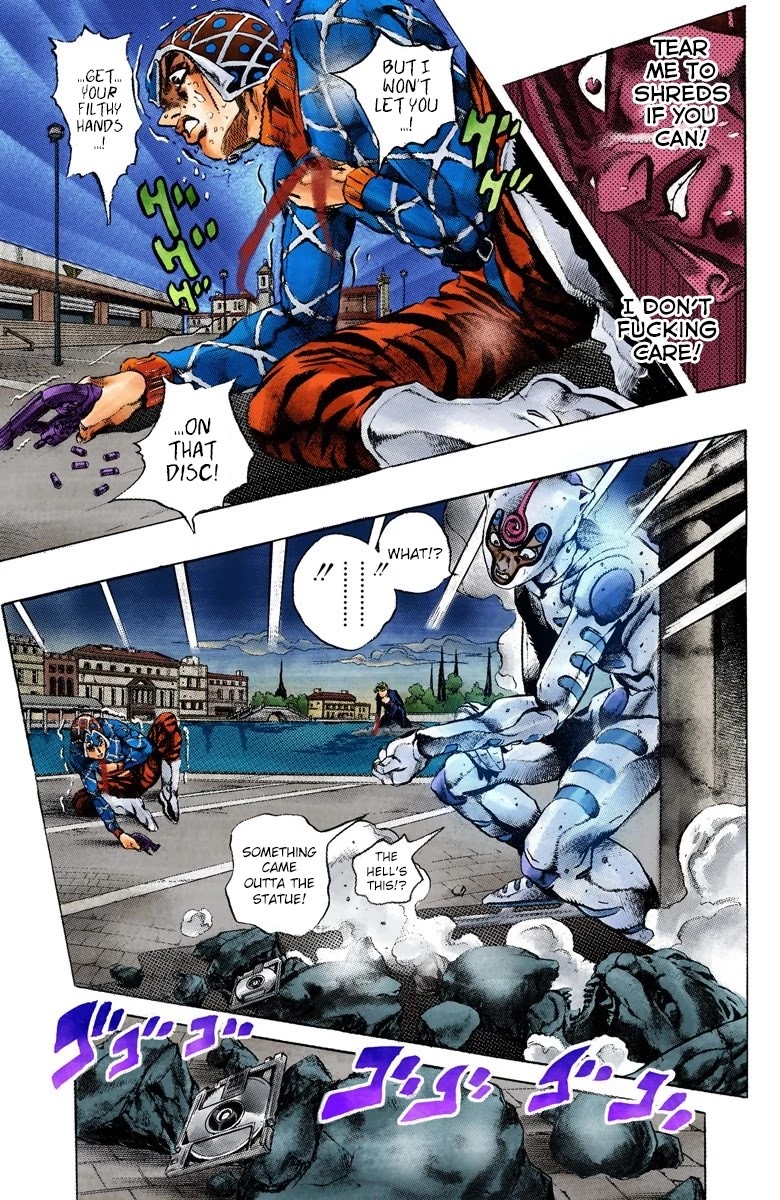 JoJo's Bizarre Adventure Part 5 - Vento Aureo (Official Colored) Chapter 75 page 4 - Chapter 75: White Album Part 6