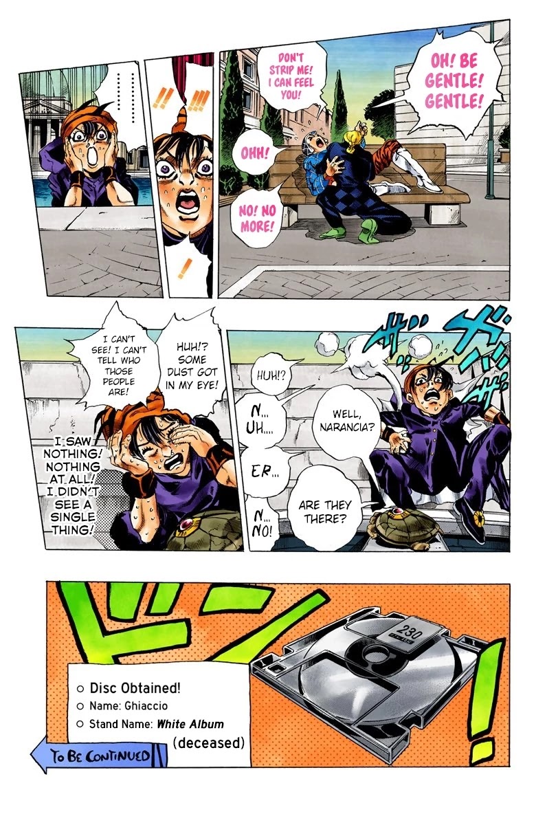 JoJo's Bizarre Adventure Part 5 - Vento Aureo (Official Colored) Chapter 76 page 16 - Chapter 76: White Album Part 7