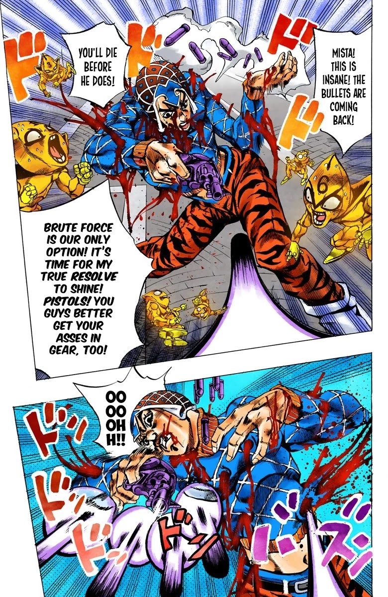 JoJo's Bizarre Adventure Part 5 - Vento Aureo (Official Colored) Chapter 76 page 5 - Chapter 76: White Album Part 7
