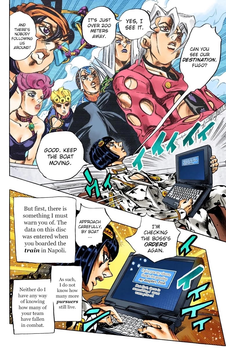 JoJo's Bizarre Adventure Part 5 - Vento Aureo (Official Colored) Chapter 77 page 3 - Chapter 77: Final Orders From The Boss