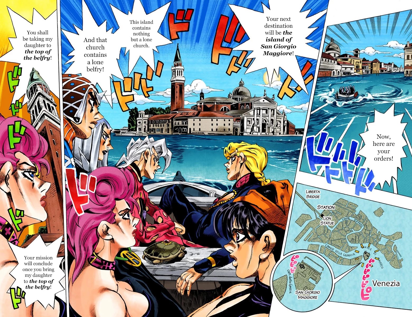 JoJo's Bizarre Adventure Part 5 - Vento Aureo (Official Colored) Chapter 77 page 5 - Chapter 77: Final Orders From The Boss