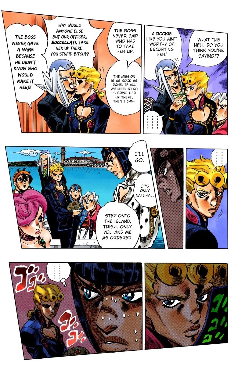 JoJo's Bizarre Adventure Part 5 - Vento Aureo (Official Colored) Chapter 77 page 9 - Chapter 77: Final Orders From The Boss