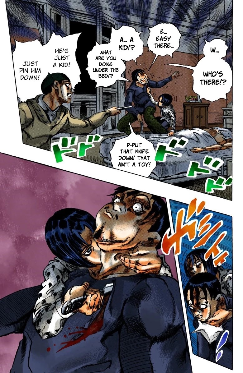 JoJo's Bizarre Adventure Part 5 - Vento Aureo (Official Colored) Chapter 78 page 14 - Chapter 78: Bruno Buccellati - Childhood