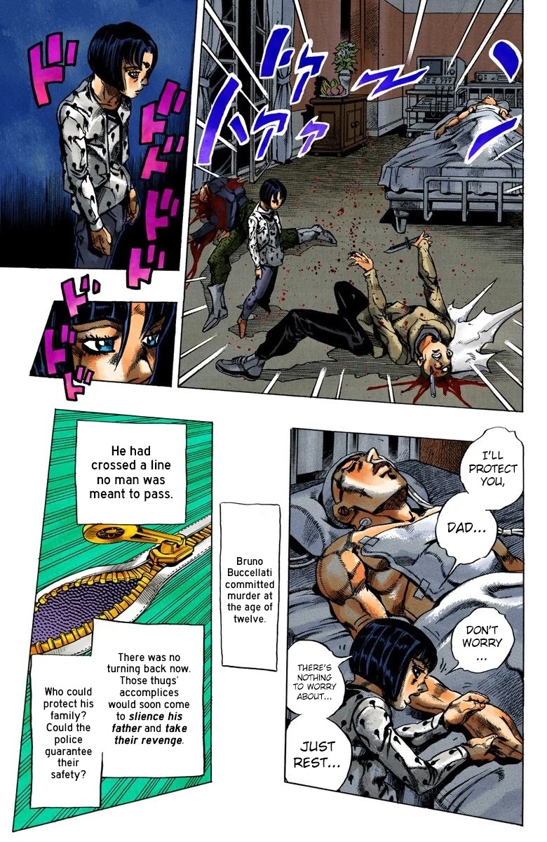 JoJo's Bizarre Adventure Part 5 - Vento Aureo (Official Colored) Chapter 78 page 16 - Chapter 78: Bruno Buccellati - Childhood