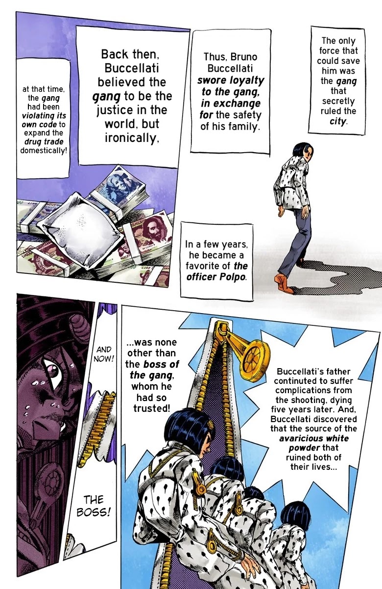 JoJo's Bizarre Adventure Part 5 - Vento Aureo (Official Colored) Chapter 78 page 17 - Chapter 78: Bruno Buccellati - Childhood