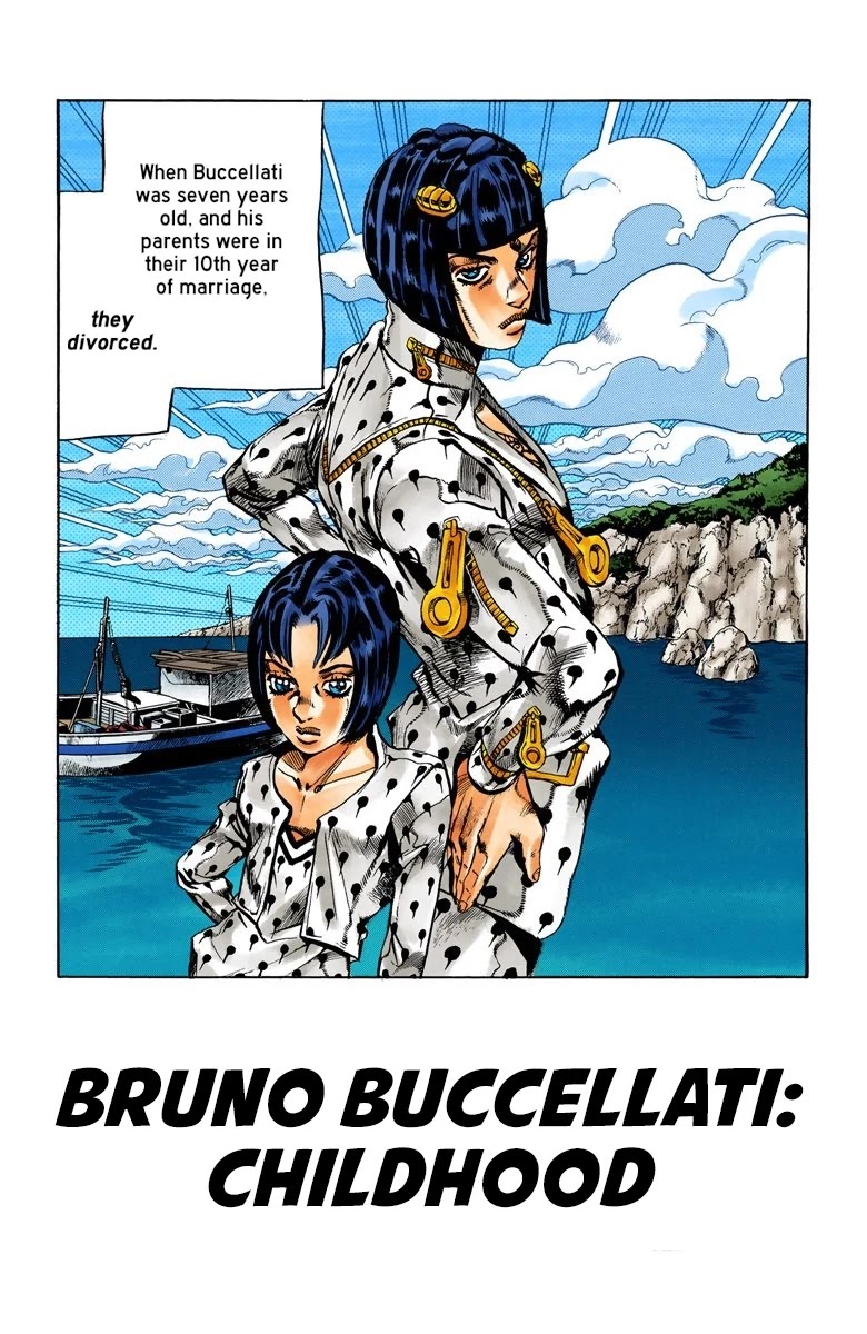 JoJo's Bizarre Adventure Part 5 - Vento Aureo (Official Colored) Chapter 78 page 2 - Chapter 78: Bruno Buccellati - Childhood