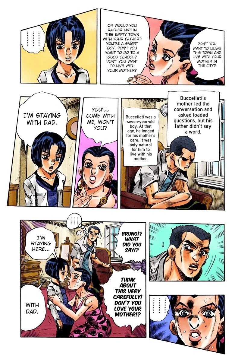 JoJo's Bizarre Adventure Part 5 - Vento Aureo (Official Colored) Chapter 78 page 4 - Chapter 78: Bruno Buccellati - Childhood