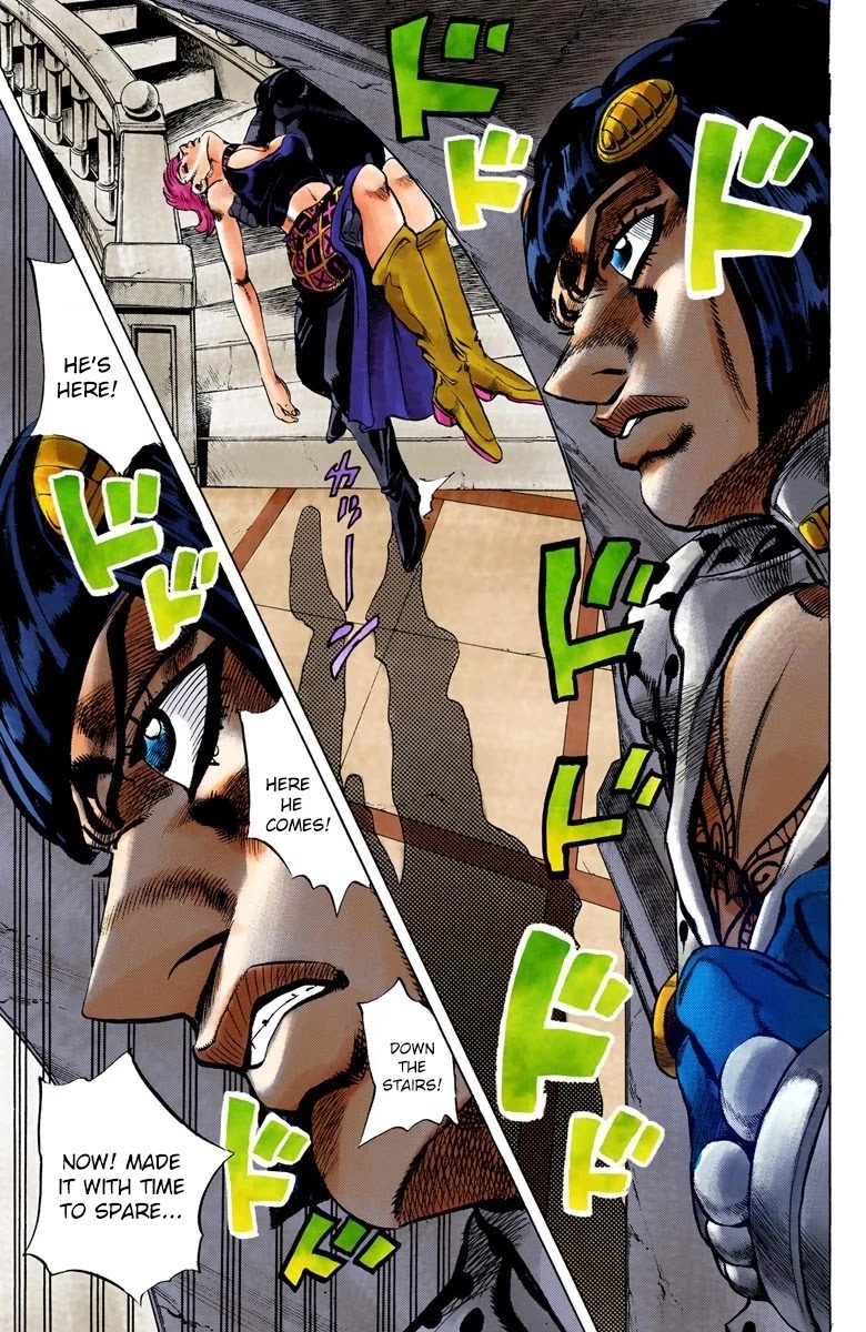JoJo's Bizarre Adventure Part 5 - Vento Aureo (Official Colored) Chapter 79 page 10 - Chapter 79: The Mystery of King Crimson Part 1