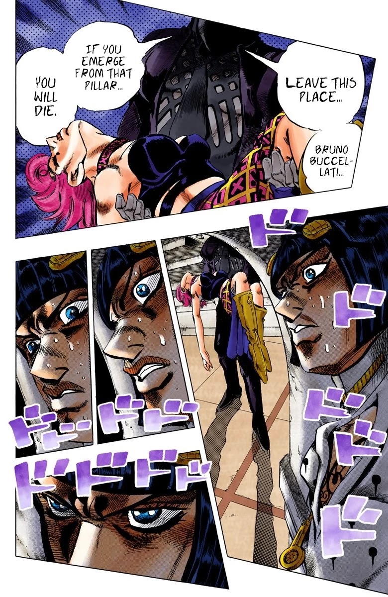 JoJo's Bizarre Adventure Part 5 - Vento Aureo (Official Colored) Chapter 79 page 11 - Chapter 79: The Mystery of King Crimson Part 1