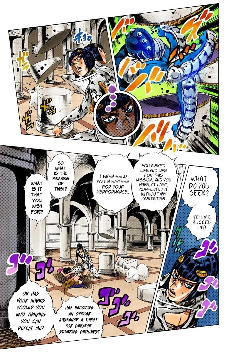 JoJo's Bizarre Adventure Part 5 - Vento Aureo (Official Colored) Chapter 79 page 15 - Chapter 79: The Mystery of King Crimson Part 1