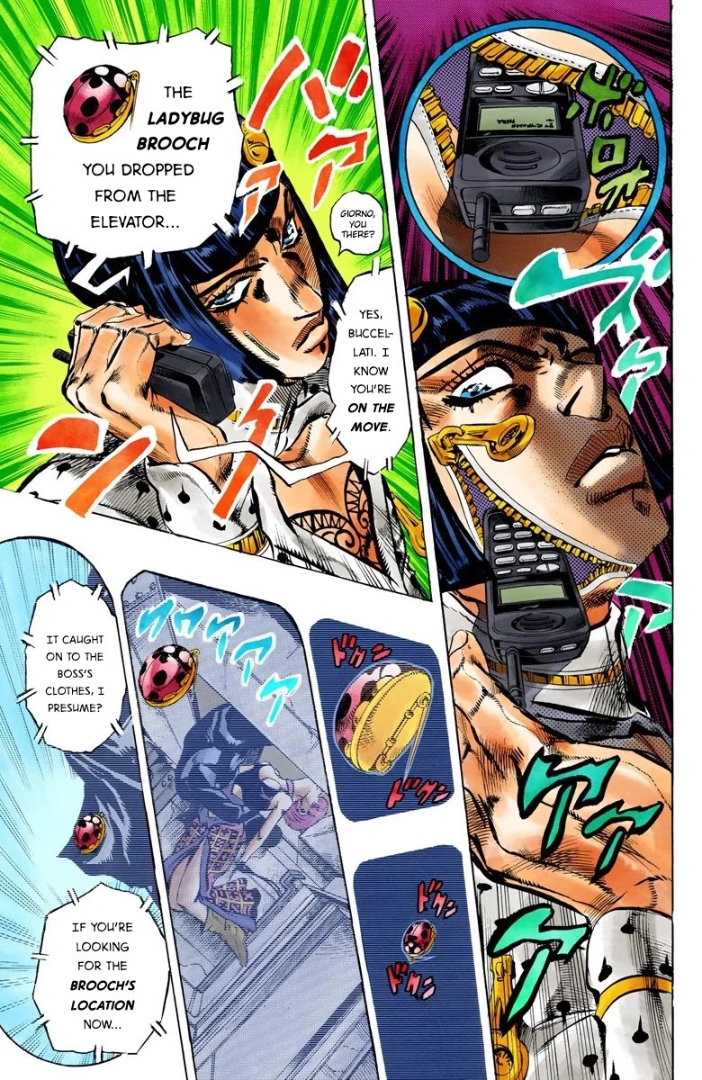 JoJo's Bizarre Adventure Part 5 - Vento Aureo (Official Colored) Chapter 79 page 17 - Chapter 79: The Mystery of King Crimson Part 1