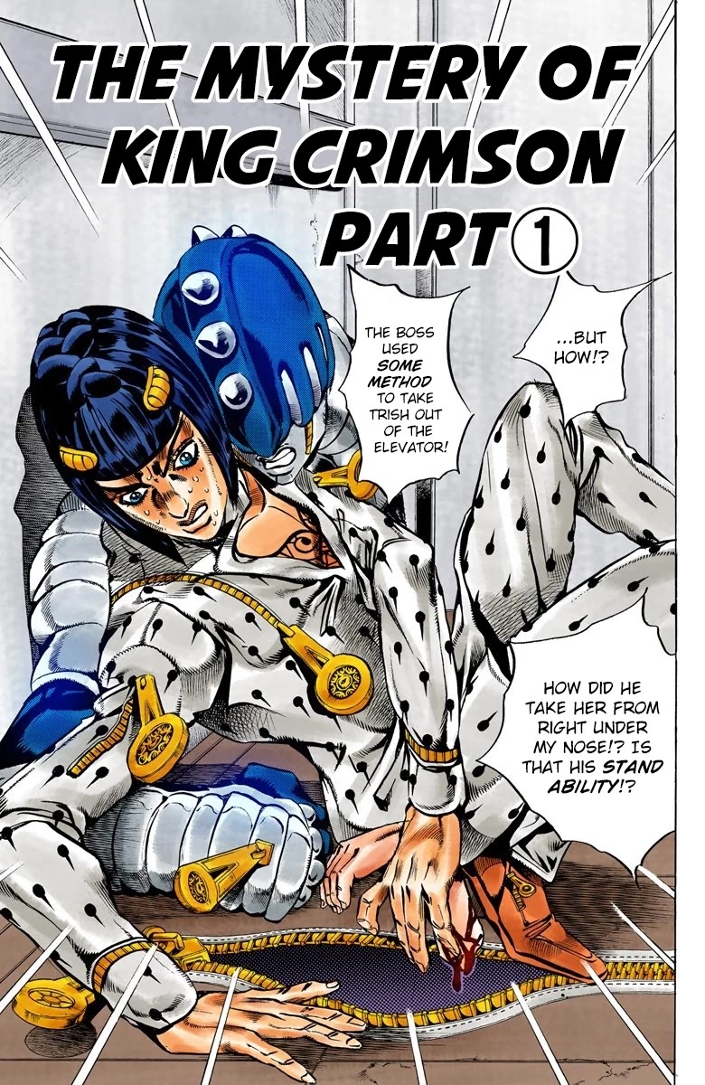 JoJo's Bizarre Adventure Part 5 - Vento Aureo (Official Colored) Chapter 79 page 3 - Chapter 79: The Mystery of King Crimson Part 1