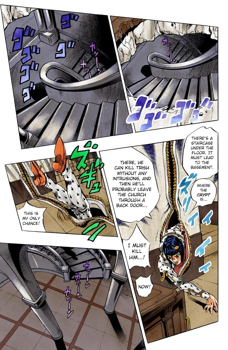 JoJo's Bizarre Adventure Part 5 - Vento Aureo (Official Colored) Chapter 79 page 8 - Chapter 79: The Mystery of King Crimson Part 1