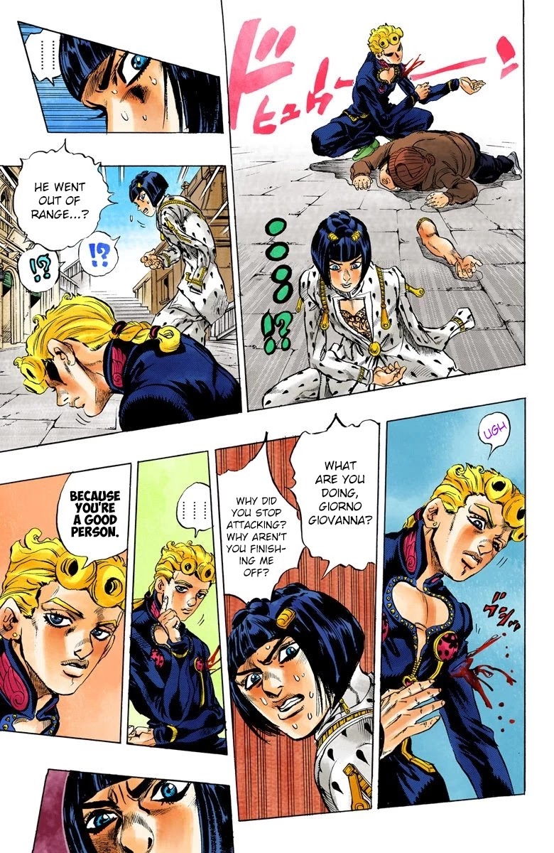 JoJo's Bizarre Adventure Part 5 - Vento Aureo (Official Colored) Chapter 8 page 15 - Chapter 8: Buccellati's Coming! Part 5
