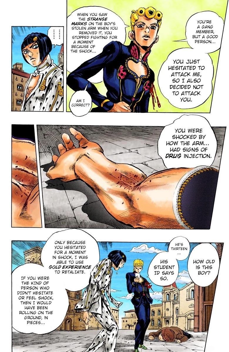 JoJo's Bizarre Adventure Part 5 - Vento Aureo (Official Colored) Chapter 8 page 16 - Chapter 8: Buccellati's Coming! Part 5